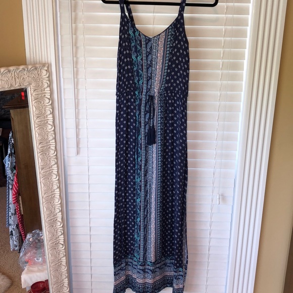 Pink Rose Dresses & Skirts - Blue Printed Maxi Dress